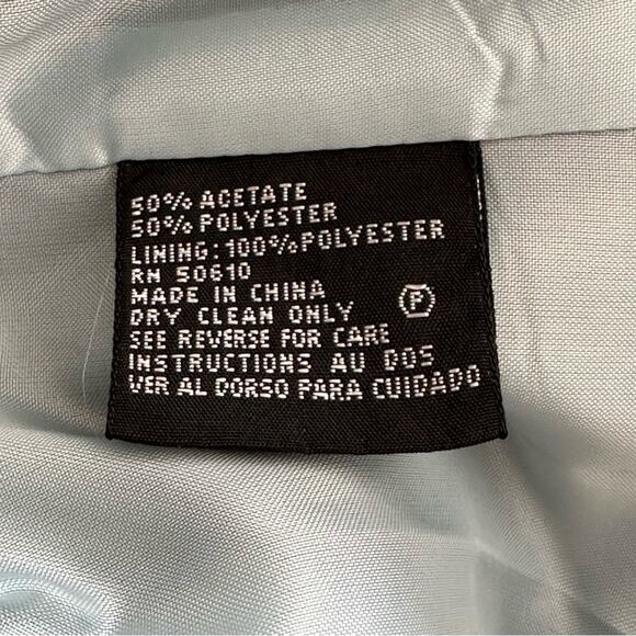 Kasper ASL Dress Dark Navy Square Neck Empire Waist Tie Short Sleeve 6 Petite - Picture 11 of 12